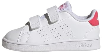 adidas Unisex bebé Advantage Lifestyle Court Two Hook-And-Loop Shoes, Cloud White / Real Pink / Core Black, 24 EU