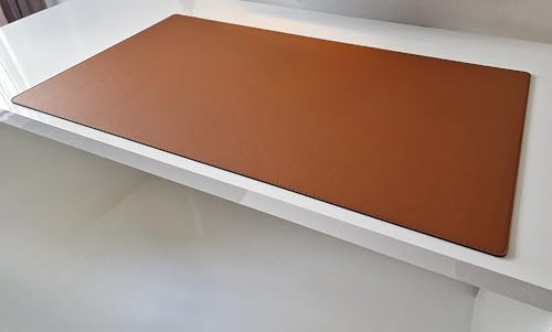 Schreibtischunterlage Echt Leder Rindsleder cognac braun (90cm x 50cm)