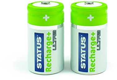 STATUS Batteria ricaricabile 2 D | 2500 mAh Confezione da 2 batterie NiMH | SRNIMHD25002PK