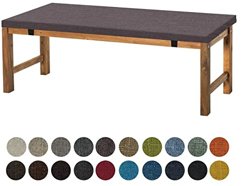 Aselbia Bankauflage Sitzkissen 100X45X5CM,Waschbare Rutschfestes Bankkissen Sitzauflage Bequeme Bankpolster für Bank, Fensterbank, Gartenmöbel, Terrasse, Drinnen,Dunkelbraun