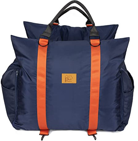 Pets Paradise Hunde Autositz orthophädisch und multifunktional mit Sicherheitsgurt für kleine bis mittlere Hunde Reisebett Hundeautositz wasserdicht