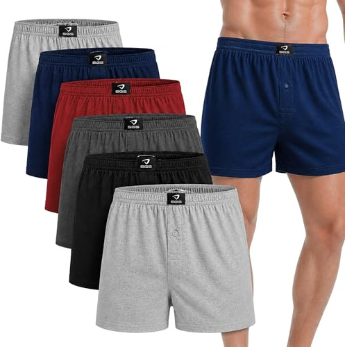 SGS Calecon Homme - 6 ou 10 Pack Boxer Homme Coton - Confortable et Ample - sous-Vêtements Premium