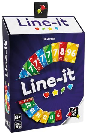 Gigamic, Line-it, Familienspiel, Kartenspiel, 2-5 Spieler, Ab 8+ Jahren, 20 Minuten, Deutsch, Mehrfarbig, bunt