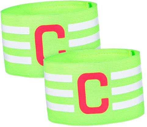 KITANDOVE 2stücke Kapitänsarmbinde Für Fußball Elastische C-armbinden Für Erwachsene Strapazierfähigem Polyester Sicherer Halt Bequeme Nutzung Für Sportmannschaften