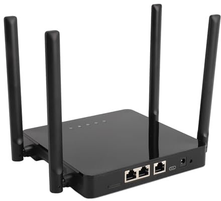 Modem Router 4G LTE AC1200 Sbloccato con Slot per Scheda SIM, WiFi Mesh da 1200 Mbps, Supporta 4G+ Cat6, Collega la Scheda SIM Senza Configurazione per la Riproduzione, Porta