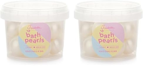 Isabelle Laurier - Set de 8 Perles de bain pour Enfant et Adulte - Additifs de bain 97% d'ingrédients Naturels - Senteur Noix de Coco (Lot de 2)
