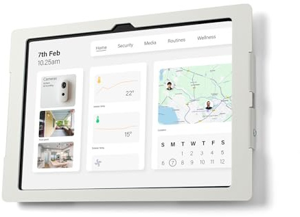 Tabdoq Lite Support Mural Tablette | Support Tablette Mural | Fixation Sécurisée et Robuste Idéale Maison et Entreprise | Compatible Samsung Galaxy Tab A9+ & A11+ | 11 Pouces | Blanc