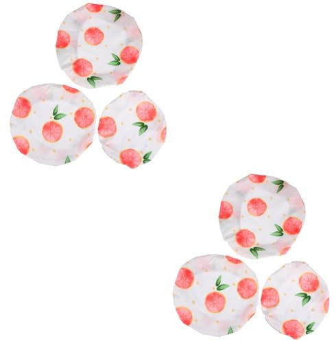 OKUMEYR 2 Sets Wiederverwendbare Schüssel Elastische Baumwollschüssel Zur Lebensmittelaufbewahrung Mit Dehnbarem Elastischem Rand Für Frische 3 Stück X 2
