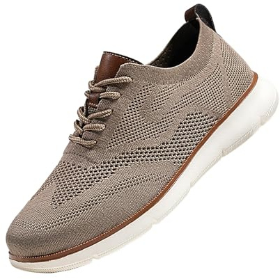 Generisch Herren Anzugschuhe Atmungsaktiv Gestrickter Stoff Schnürschuhe Klassische Freizeitschuhe Hochzeit Schuhe Breeze Schuhe Business Mesh Stoff Sportschuhe Tennisschuhe Walkingschuhe Komfortabel