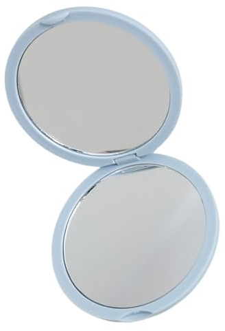 Stylish Foldable Vanity Mirrored with Regular Glass Panel Compact Cosmetic Tool Handheld Handbag Round Makeup Mirrored Double Side Folding Cosmetic