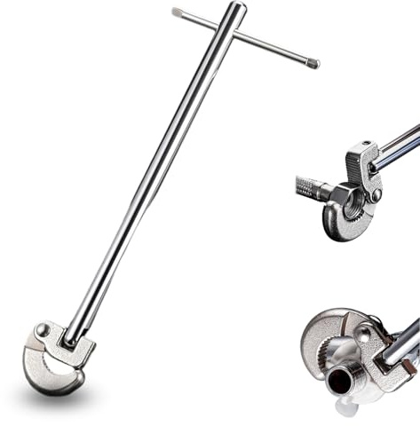 iuiiaii Adjustable Basin Wrench, General Basin Spanner Sink Wrench Plumbing Tools for Fixed Disassembly, Assembly Valves, Faucets, Connecting Pipes, Shower Heads