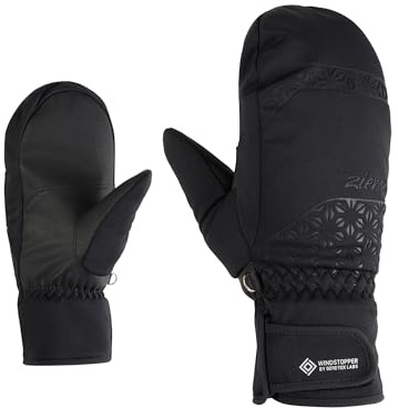 Ziener Damen KLEMENTINA-Z Ski-Fäustling/Wintersport | Soft-Shell, Windstopper, PFC frei, Black, 7,5