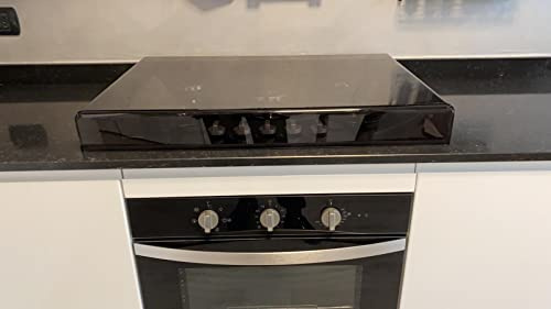 Coprifornelli in Plexiglass Trasparente o Colorato | Copertura Piano Cottura | Protezione su Misura – Versione Classica (Grigio Fumè semi-trasparente, Fascia 3 – da 58 a 60 cm)