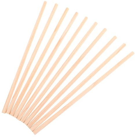 jojofuny Lot de 10 Tuteurs de Jardin en Bois Naturel Supports Robustes de 35 CM X 1 CM Tuteurs pour Plantes Grimpantes D’Intérieur ’Extérieur pour Tomates Fleurs et Plantes en Pot
