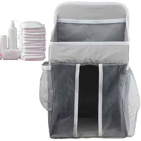 Hitburu Organisateur de Lit Bébé - Sac de Rangement Moïse,Sac De Rangement Au Pied Du Lit | Pour Nouveaux Parents et Futures Mères, Chambre de Bébé, Salle de Bain, Biberons