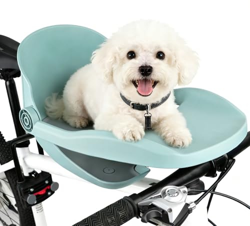 Cestino anteriore per cani fino a 15 kg, con base robusta e sicura, cuscino in nylon e chiusura in metallo rivestita per cani di piccola e media taglia, design ergonomico 3D (ciano)
