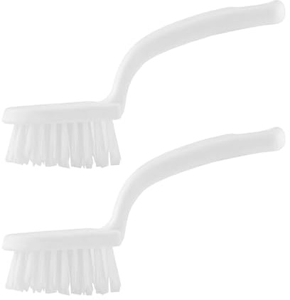 2Pcs V-Shape Tile Grout Cleaning Brush, Ergonomic Handheld Scrubber with Long Handle & Hook Design for Bathroom, Kitchen, Shower - Effective Grout Cleaner for Floors, Walls, Doors, Balcony