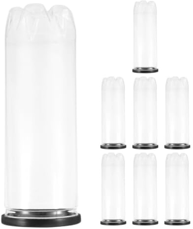 GALPADA Contenedor Organizador de Balones de Tenis Tubo de Pelota de Tenis de Plástico PVC Transparente 8 Unidades Tapa Negra Entrenamiento y Competición