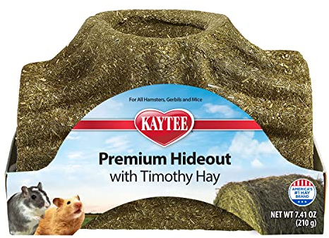 Kaytee Premium Timothy Treat Hideout For Pet Hamsters, Gerbils, and Mice, Small