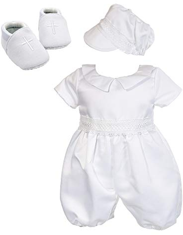Cinda pojkar vit satin dupleksdräkt set