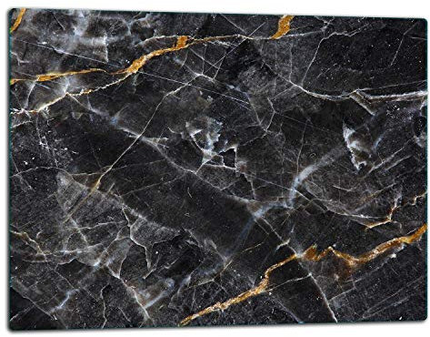 TMK ArtDeko – Schneidebrett Glas – Glasschneidebrett für die Küche 52x40 cm – Robust, Hygienisch & Rutschfest – Glas Schneidebrett – Zusätzliche Arbeitsfläche – Vielseitige Nutzung