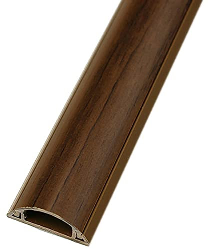 Kabelkanal Kabelschlauch Kabelmanagement Kabelabdeckung für Holzmaserung, Selbstklebend Wasserdicht robust PVC Cable Hider Management, Indoor Outdoor Home Office, 1m (39) lang