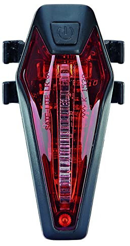 Prophete LED USB-Akku-Rücklicht, wiederaufladbar, Cree-LEDs, 220° Sichtbarkeit, Micro-USB-Ladung, mit Silikonhalterung