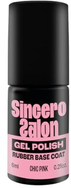 SINCERO SALON Rubber Base Gel Chic Pink - Aufbauende Gummibasis für Gelnägel - Selbstnivellierend & dickviskos - Nagelverstärkung Rekonstruktion & leichte Verlängerung - UV/LED Gel - 6ml