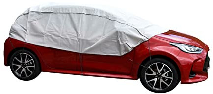 Halbgarage Scheibenschutz für Winter Sommer Herbst kompatibel mit VW Polo - Autoabdeckung grau Aussen und Ihnnen Bereich