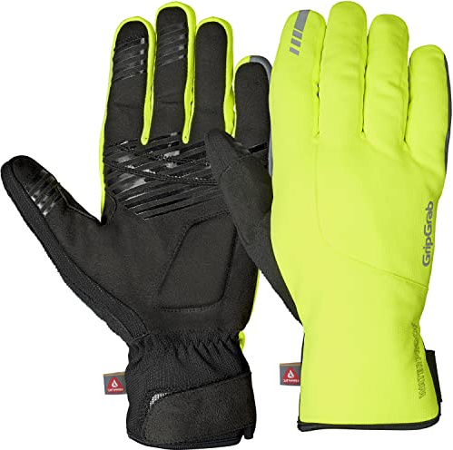 GripGrab Polaris 2 wasserdichte Winter Fahrradhandschuhe mit Primaloft | Dreilagige Membran, winddicht & atmungsaktiv - gepolsterte Synthetik-Wildleder-Handfläche - Klettverschluss - Reflektoren