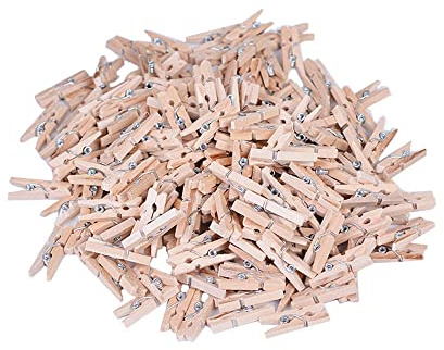 Pinzas de madera de 3,5 cm, pinzas de ropa duraderas, pinzas de madera, pinzas de madera, para manualidades, línea de lavado, pin de fotos, ropa