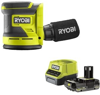 Pack RYOBI Ponceuse excentrique RROS18-0 - 18V One+ - 1 batterie 2.0Ah - 1 chargeur rapide RC18120-120