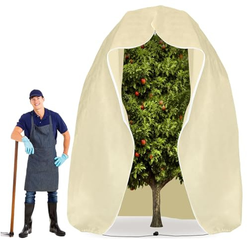 Lohofrnny Housse Hivernage Plante, Voile Hivernage Plante Extérieur 80g/m², Housse d’Hivernage avec Motif de Noël, Protection Contre Froid et Gel, Réutilisable (250x360cm, 1pcs)