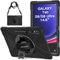 BRAECN Coque pour Samsung Galaxy Tab S10 Ultra/Tab S9 Ultra/Tab S8 Ultra 14.6 Pouces, Étui de Robuste avec Support Rotatif à 360°et Dragonne, Bandoulière, Porte-Stylet, Noir