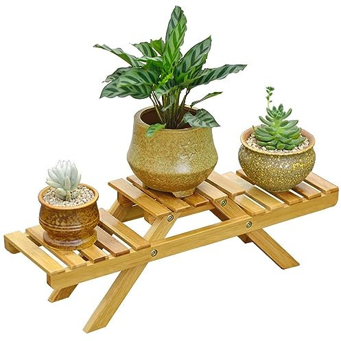 OWKAY Blumentopf Gartenständer Grünpflanzen Tisch Display Ständer Blumenregal Blumenregal Innendekoration Topfregal