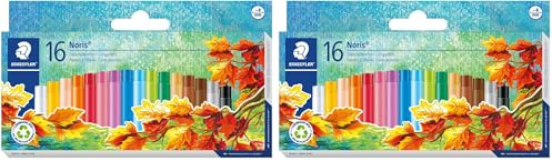 Staedtler 241 NC16 - Noris Club Ölpastellkreide, 16 Stück im Etui (Packung mit 2)