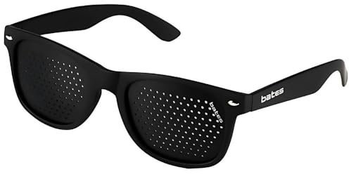 BATES - Lochbrille für Augentraining Original Made in Italy, Rasterbrille Augentraining Pinhole Glasses Mann Frau, zur Verbesserung des Sehvermögens und zur Entspannung der Augen