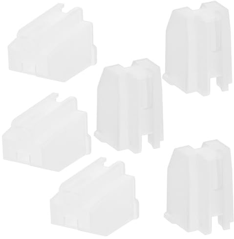 BESTonZON Lot de 6 stylets de protection pour tourne-disque vinyle - Accessoires pour aiguille de disque vinyle - Blanc