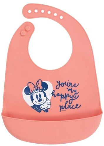 Stor Bavoir en Silicone Minnie Mouse Heart Full