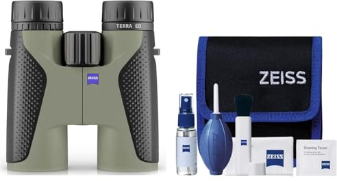 Zeiss Terra ED Fernglas & Reinigungsset Combo (Samtgrün)