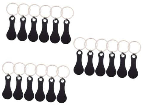 STOBOK 18pezzi Gettoni Per Carrello Della Spesa Acciaio Inossidabile Da Portachiavi Per Trolley Design Ergonomico Facile Da Estrarre Accessorio Pratico Per Spese Quotidiane