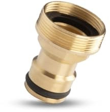 2 connettori universali per rubinetto, per miscelatore, adattatore per tubo, attacco rapido, tubo da giardino, con nastro di tenuta e rondella di tenuta