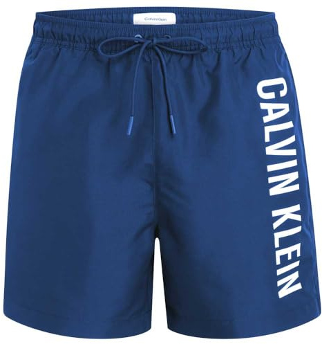 Calvin Klein Uomo Pantaloncino da Bagno Medium Drawstring con Coulisse, Blu (Patch of Blue), XL