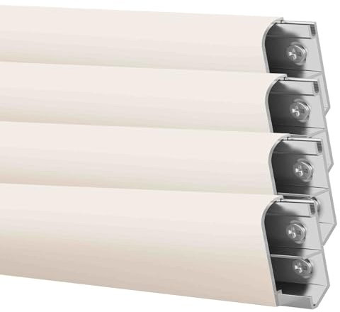 fussleisten Sockelleisten-Zierleiste, 4er-Pack, 1,2/2/2,8 Zoll x 4,1 Fuß, Sockelleisten-Wandverkleidung aus Metall, Sockelleisten-Zierleiste, Sockelleistenabdeckung aus Metall mit Holzmaserung(Black 4