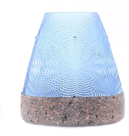 ZXLAGDBP Vase Glass Vase Blue Transparent Decoration Table Hydroponic Flower Arrangement Equipment Suitable for Home Living Room Desktop Decorations Flower Vase