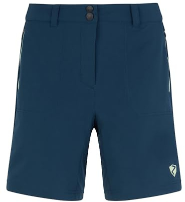 Ziener Nakoa utomhusshorts/cykel-/vandringsbyxor – andningsbara, snabbtorkande, elastiska, hala marinblå, 36