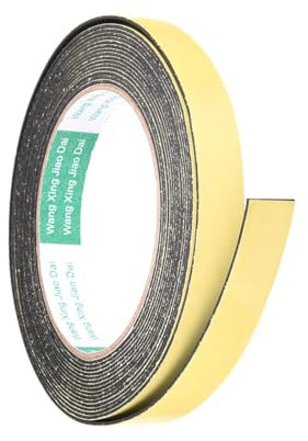 MACHSWON 2 Pcs Sealing Foam Tape 15mm Wide 1mm Thick 5m/16.4ft Long, Self-Adhesive EVA Weatherproof Tape for Window, Door Insulation & Automotive Soundproofing