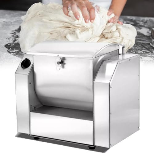 ZenSeFarin Commercial Dough Mixer, 3KG, 5KG, 7KG, 8.5KG Kneading Capacity, 1100W/1500W Stainless Steel Electric Dough Stand Mixer 3 Speeds, Time Setting Function, for Pasta Noodle Pizza Making,5kg