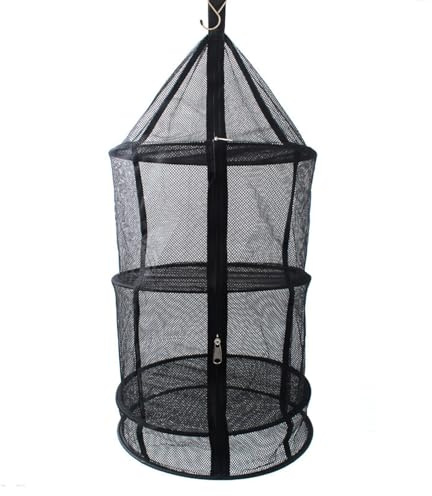 Séchoir à Linge à Fleurs, Filet de séchage - Maille Suspendue, séchoir à Linge Pliable pour avec Fermeture éclair en U, Ciseaux d'élagage de Jardin et Crochets, Filet de séchage en Roi