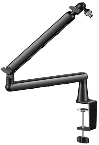 Adjustable Low Profile Desk Microphones Boom Arm Stand For Various Mics Including Blue Yet Models